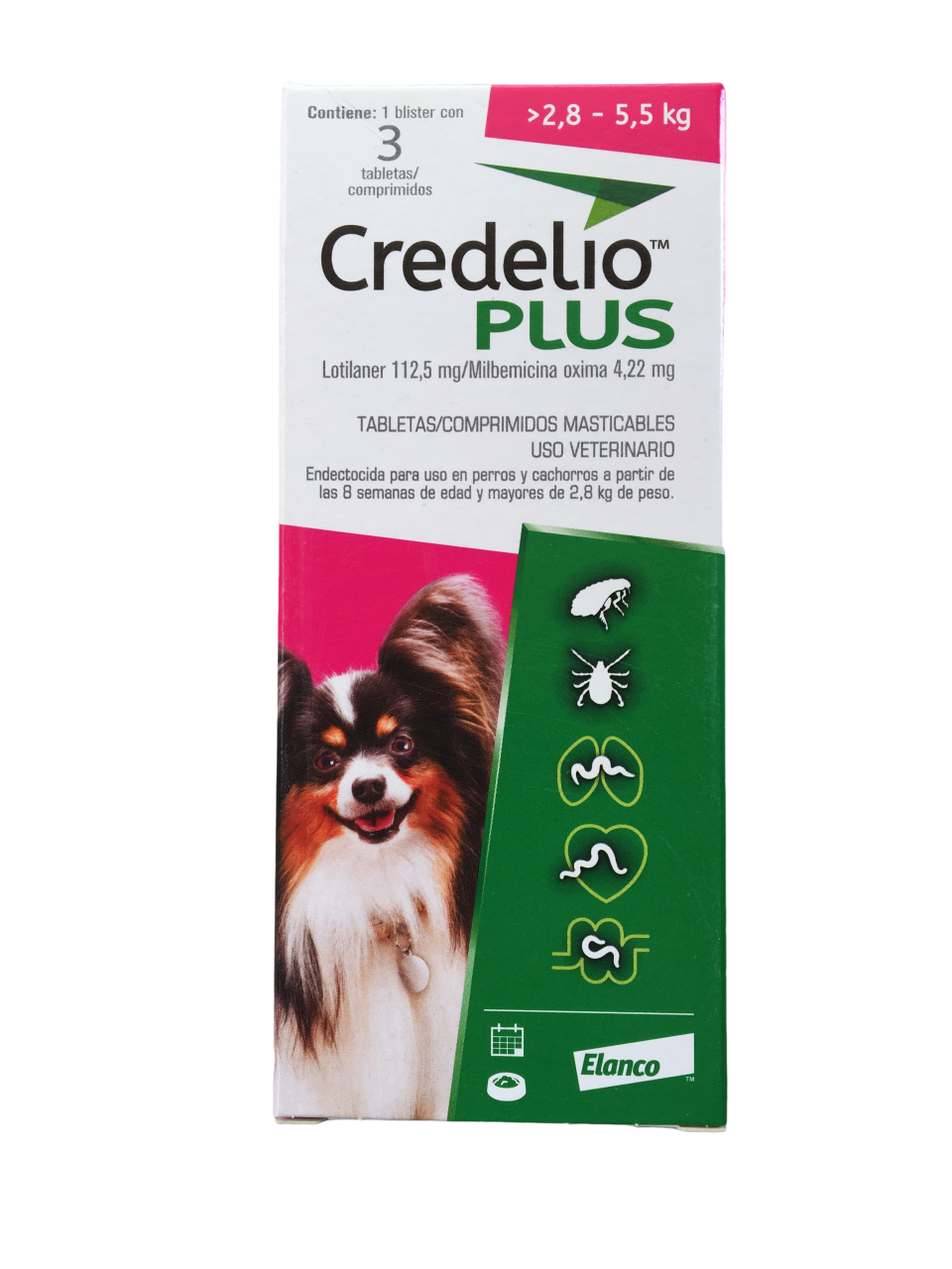 Credelio PLUS tratamiento contra pulgas, garrapatas y agentes internos Credelio PLUS tratamiento contra pulgas, garrapatas y agentes internos